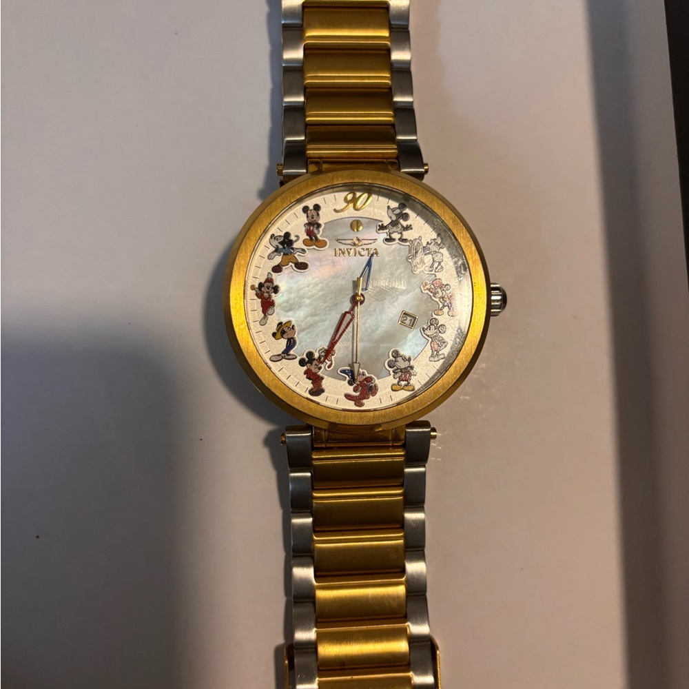 Invicta Gold and Silver Watch with Character Design